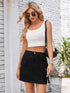 'Lilith' Buttoned Denim Skirt With Pockets - Celes Fashion